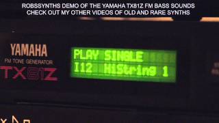 Yamaha TX81Z Punchy FM Basses and sounds only No pianos and no talking  Hi quailty [upl. by Hazlett]