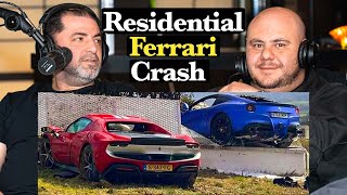 Hybrid Ferrari 296 GTB Street Racing Crash  RDB Podcast 062 [upl. by Nauqet215]