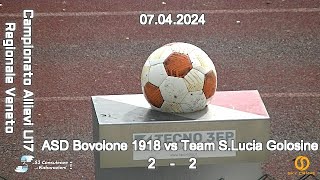 CAMPIONATO REGIONALE ALLIEVI U17 VENETO – BOVOLONE 1918 vs TEAM SLUCIA GOLOSINE – 07042024 [upl. by Omlesna]