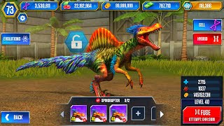 NEW UNLOCK HYBRIDS SPINORAPTOR MAX X3 LEVEL 40  HT GAME [upl. by Nodab]