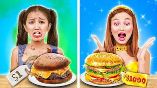 NEW 123 GO Expensive vs Cheep Cooking Challenges Viral Recipes Vote For The Winner Now [upl. by Enellek]