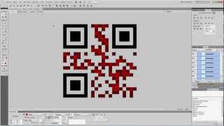 Timelapse de la vectorización de un QR [upl. by Dranyar]