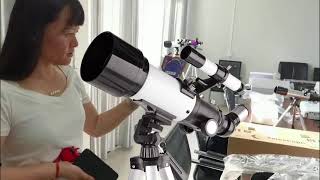 70mm Aperture 300mm Kids Astronomical Telescope For Sky Watching [upl. by Etteoj]