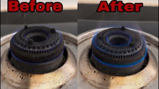 How to fix low flame gas stove  Gas burner low flame problem [upl. by Ifen]