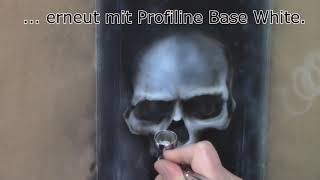 Totenkopf Schablone  Airbrush Videotutorial Anleitung Skull Stencil Candy Paint [upl. by Lime]