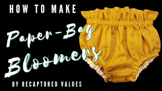 How To Make Paper Bag Bloomers  Sewing Tutorial [upl. by Eaner]