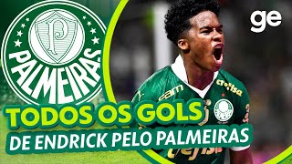 TODOS OS GOLS ENDRICK PELO PALMEIRAS  Listas  geglobo [upl. by Kravits]