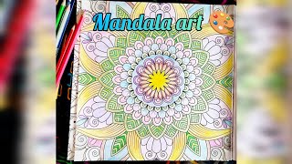 Mandala Art 🌸  Pencil coloring 🖍️🌈 Artsy Scope✨ [upl. by Battat]