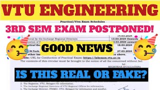 FINALLY VTU ENGINEERING 3RD SEM EXAM POSTPONED vtuexams vtuengineering exampostponed [upl. by Grae]