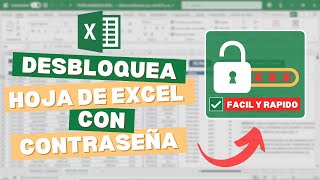 🔓 COMO DESBLOQUEAR HOJA DE EXCEL PROTEGIDA CON CONTRASEÑA EN EXCEL [upl. by Mcdonald]