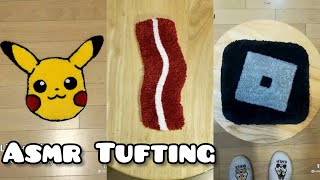 Rug Tufting ASMR✨ Tiktok Compilation💦 ASMR Satisfying💖 Asmr Sounds💕 [upl. by Kielty]