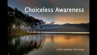 APPROACHING CHOICELESS AWARENESS [upl. by Cohlette]