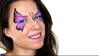 Basic Butterfly Face Painting Tutorial [upl. by Mitchel]