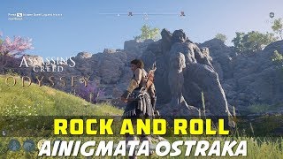 Rock and Roll  Ainigmata Ostraka Puzzle Location and Solution  Korinthia  AC ODYSSEY [upl. by Emoraj]