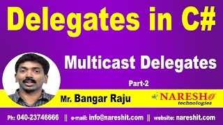 Multicast Delegates  Delegates Part 2  CNET Tutorial  Mr Bangar Raju [upl. by Anaidni479]