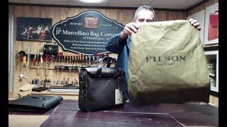 Filson Waterproof Original Leather Briefcase Review by Master Leather Craftsman Joseph Marcellino [upl. by Yesrod]