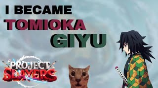 I become Tomioka Giyu │Project Slayers PvP [upl. by Ahsit]