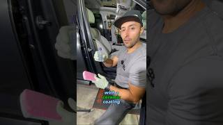 Applying Leather Seats Ceramic Coating ceramiccoating howto detailing leather cars plainfield [upl. by Muller]