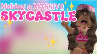 Making a SKY CASTLE in Roblox Adopt me Pt 1 [upl. by Prince]