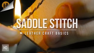 Saddle Stitch Tutorial  Leather Craft Basics [upl. by Sonstrom]