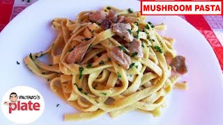 CREAMY MUSHROOM PASTA RECIPE  How to Make Tagliatelle ai Funghi Porcini [upl. by Dennison]