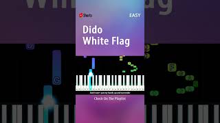 Dido  White Flag  EASY Piano TUTORIAL by Piano Fun Play youtubeshorts shorts [upl. by Nnylarak]