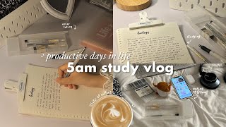 5am study vlog🥯☁️ studying surviving on coffee café hoping and more ftScrintal [upl. by Clarise]