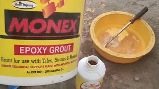 How to fill Epoxy Grout in tiles properly in detail Hindi [upl. by Arleta]