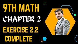 9th class math chapter 2 Exercise 22 Complete [upl. by Papp]