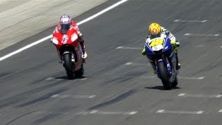 MotoGP Historic Battles  Rossi vs Stoner Laguna Seca 08 [upl. by Tamma357]