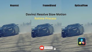 BEST RETIME process comparison Frame blend vs Nearest vs optical flow DaVinci Resolve 18 [upl. by Zerep]