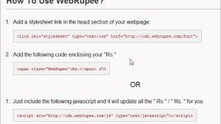 How to add indian rupee symbol in the website or blog [upl. by Cami533]