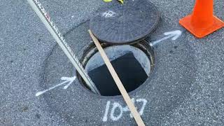 Recessed manhole cover  how to hide an ugly manhole cover [upl. by Yaffit]