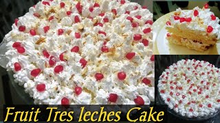 Fruit Tres leches cake Tresleches cake FruitmilkCake NewTrend വായിൽഇട്ടാൽഅലിഞ്ഞു പോകുംപാൽകേക്ക് [upl. by Lalita]