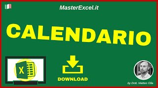 MasterExcelit  Calendario Excel Modelli Perpetui e Modificabili in Excel Scarica GRATIS [upl. by Landis443]