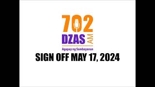 DZASAM 702 KHz Sign OFF May 17 2024 [upl. by Gilbertina]