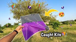 Caught Kite From Ground😍  Kite Only Kites caughtkite kitelooting [upl. by Lrigybab170]