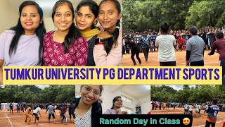 Tumkur UniversityPG Department sportsRandom day in my MBA Department [upl. by Iyre]