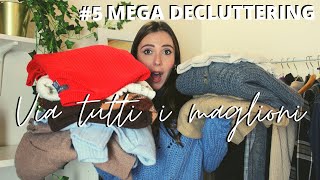 DECLUTTERING DI TUTTI I MIEI MAGLIONI 😱  Riordino dellarmadio [upl. by Inaluahek]