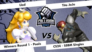 Collision 2024  Llod Peach VS Tito JoJo Captain Falcon  Melee Singles Pools  Winners Round 1 [upl. by Dorena717]