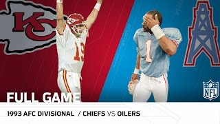 1993 AFC Divisional Montana Upsets the Oilers  Chiefs vs Oilers  NFL Full Game [upl. by Shayla850]