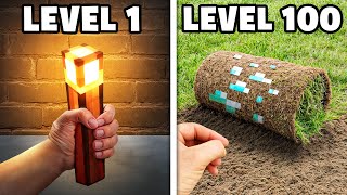 Level 1 to 100 DIY Minecraft Inventions [upl. by Iiette]