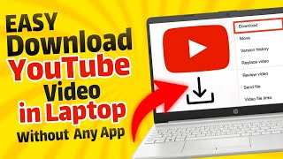 EASY How To Download YouTube Video in Laptop or PC Without Any App  Latest Tutorial [upl. by Odrautse]