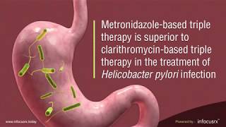 Metronidazole triple therapy vs clarithromycin triple therapy to treat Hpylori infection [upl. by Onirotciv]