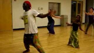 MANIMOU teaches Djole  an Guinea West African Dance [upl. by Vod617]