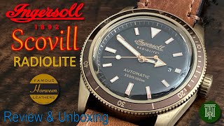 Ingersoll quotScovillquot Radiolite 100m Bronze Automatic Watch  Review amp Unboxing I05001  IN619 [upl. by Yendor]