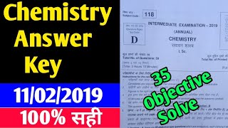 Chemistry Answer key 12thBihar bord 12th chemistry objective Answer keyChemistry answer key 2019 [upl. by Eltsryk]