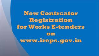 New Contractor Registration on IREPS for Works eTenders Latest Video [upl. by Irrol]