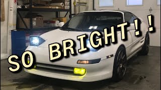 DIY Budget H4 LED Projector Headlight Upgrade  1995 Toyota MR2 [upl. by Juliane]