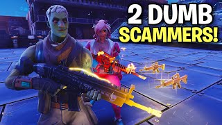 TWO Insanely dumb RICH Scammers 🤑👌 Scammer Get Scammed Fortnite Save The World [upl. by Esau429]